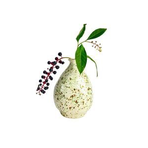 Handcrafted Clay Vintage Bud Vase Speckle Textured Sweet Fat Flower Pot